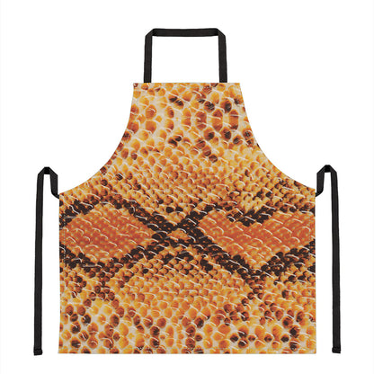 Orange Snakeskin Print Apron