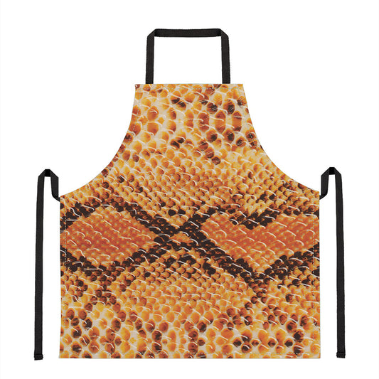 Orange Snakeskin Print Apron