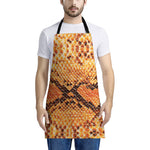 Orange Snakeskin Print Apron