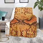 Orange Snakeskin Print Blanket