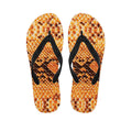 Orange Snakeskin Print Flip Flops