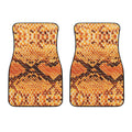 Orange Snakeskin Print Front Car Floor Mats
