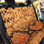 Orange Snakeskin Print Pet Car Back Seat Cover