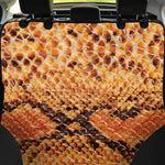 Orange Snakeskin Print Pet Car Back Seat Cover