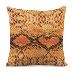Orange Snakeskin Print Pillow Cover