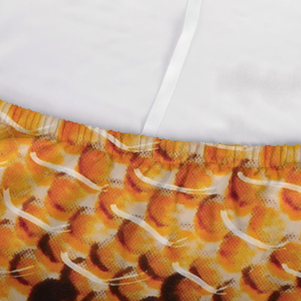 Orange Snakeskin Print Sofa Cover