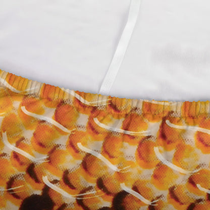 Orange Snakeskin Print Sofa Cover