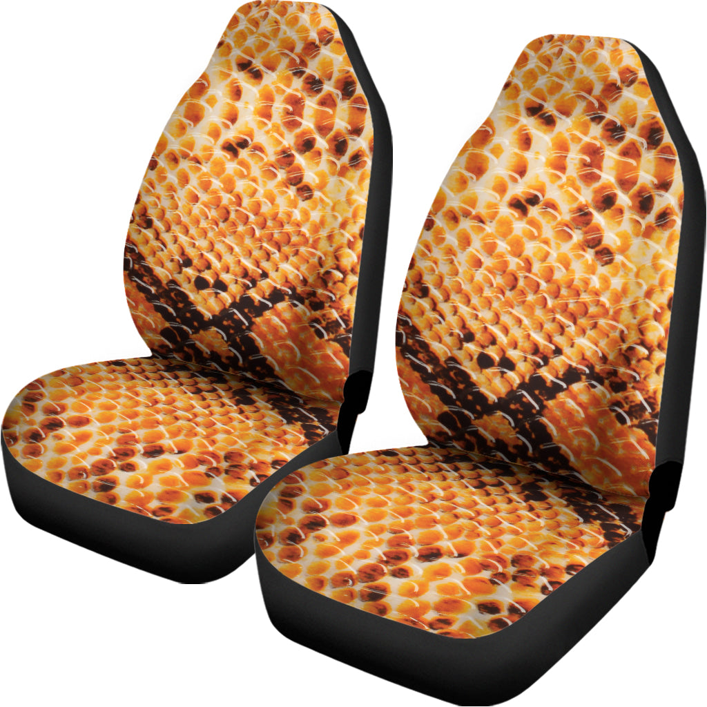 Orange Snakeskin Print Universal Fit Car Seat Covers