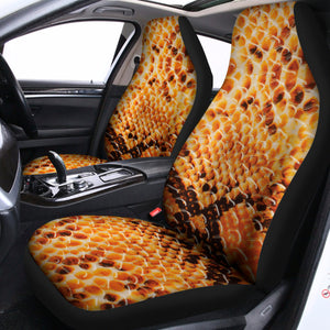 Orange Snakeskin Print Universal Fit Car Seat Covers