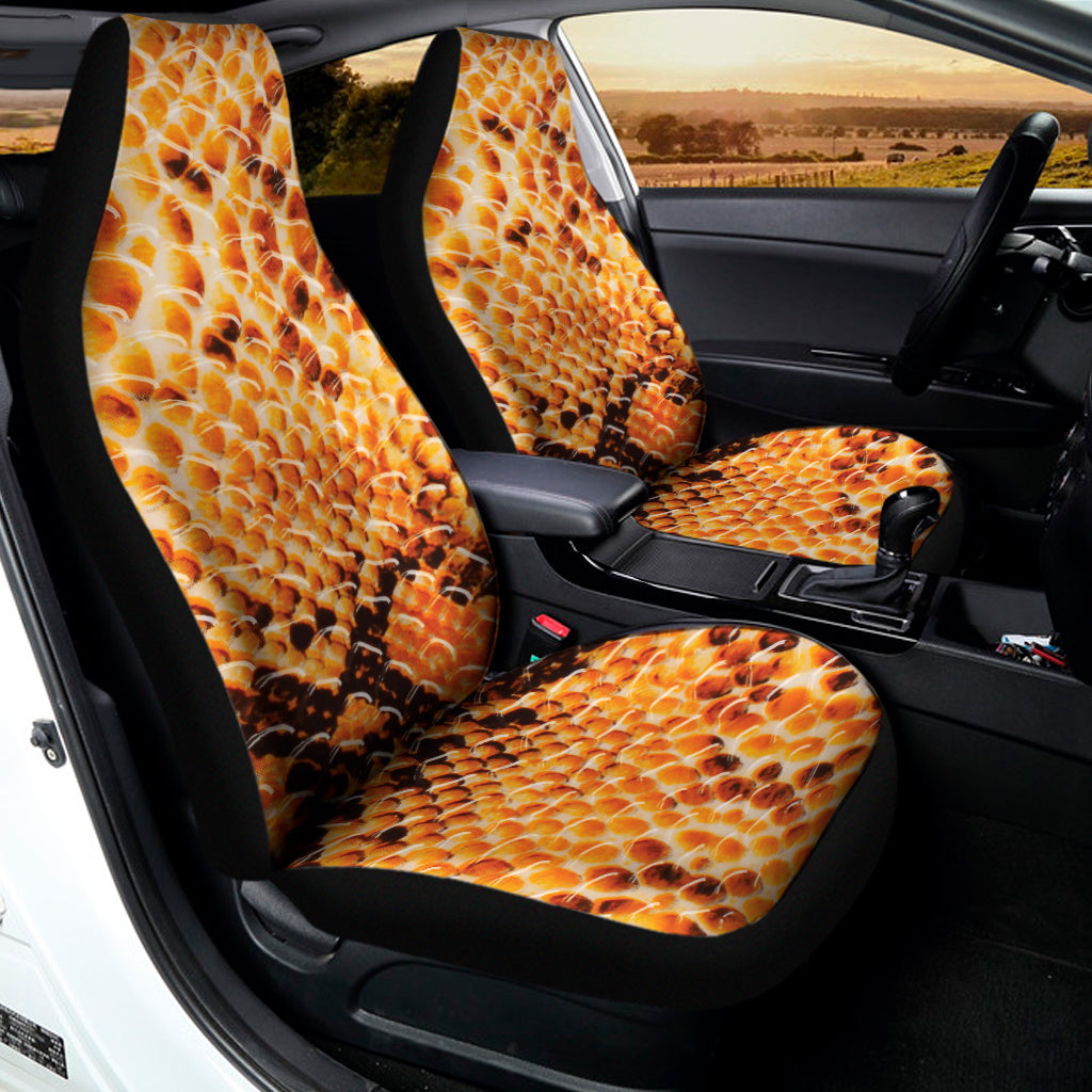 Orange Snakeskin Print Universal Fit Car Seat Covers