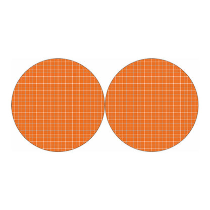 Orange Tattersall Pattern Print Car Coasters