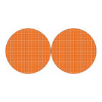 Orange Tattersall Pattern Print Car Coasters