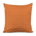 Orange Tattersall Pattern Print Pillow Cover