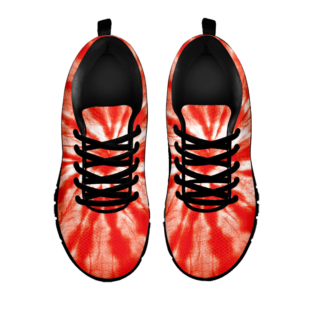 Orange Tie Dye Print Black Sneakers
