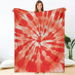 Orange Tie Dye Print Blanket