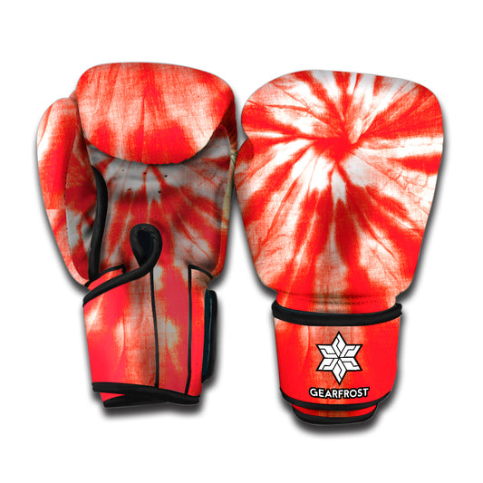 Orange Tie Dye Print Boxing Gloves