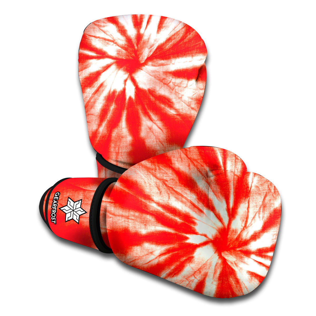 Orange Tie Dye Print Boxing Gloves