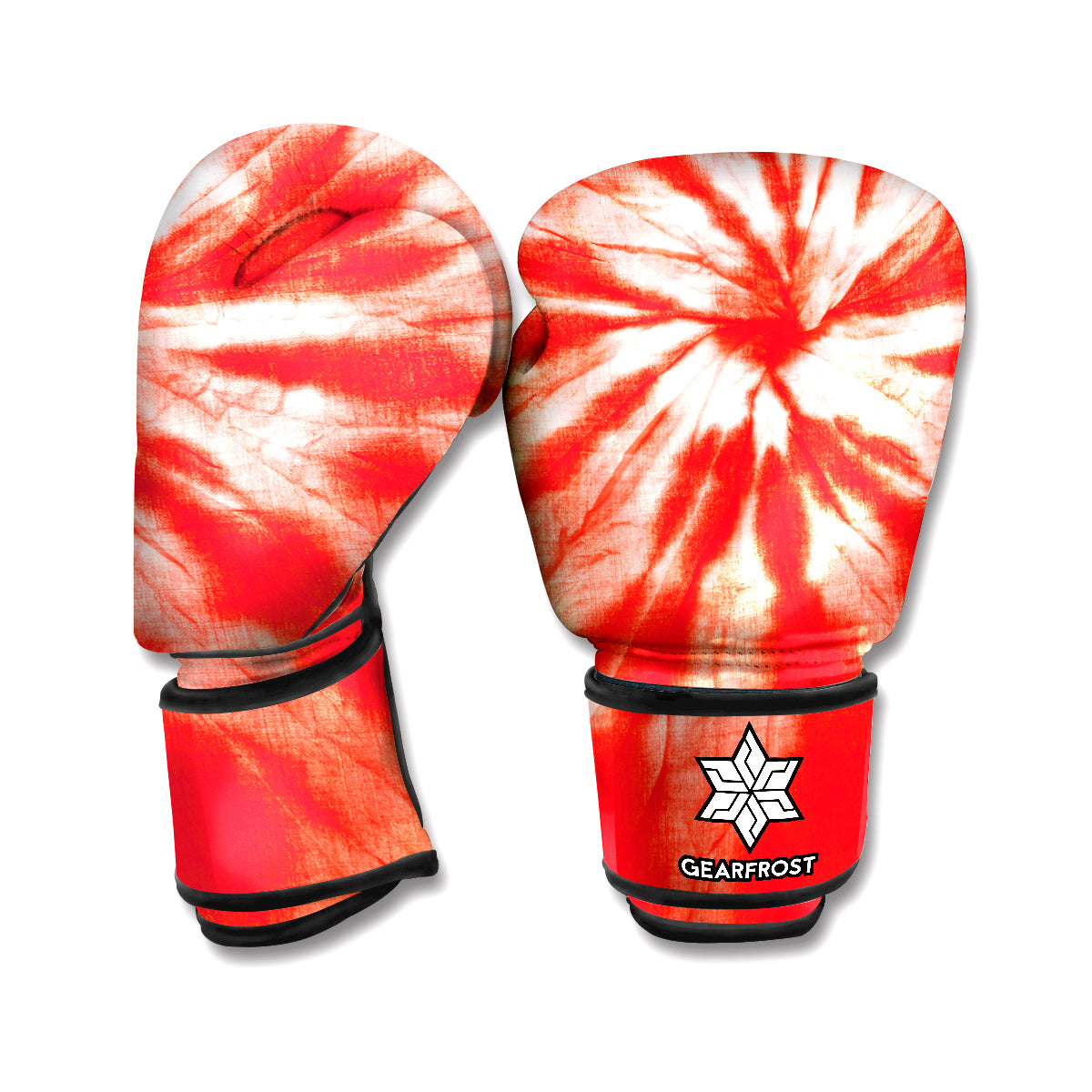 Orange Tie Dye Print Boxing Gloves