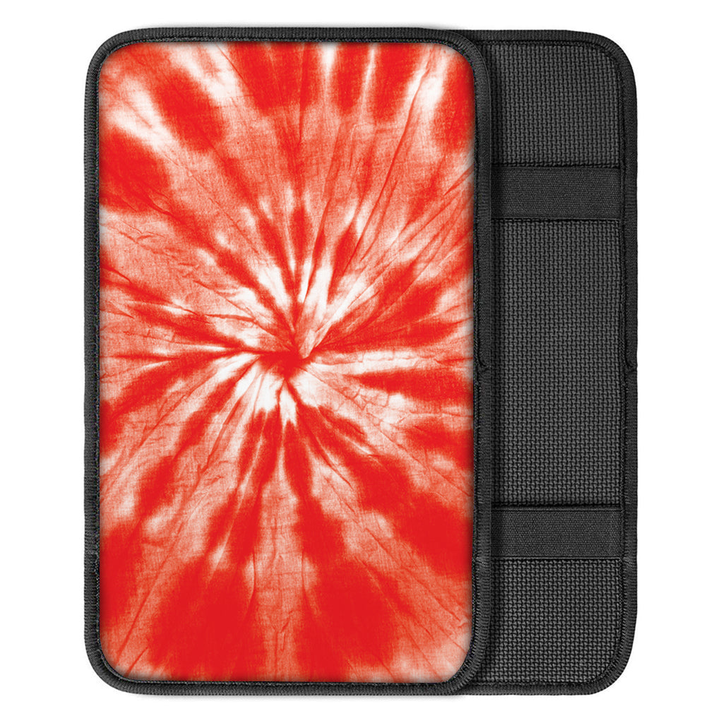 Orange Tie Dye Print Car Center Console Cover