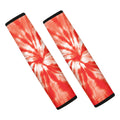 Orange Tie Dye Print Car Seat Belt Covers