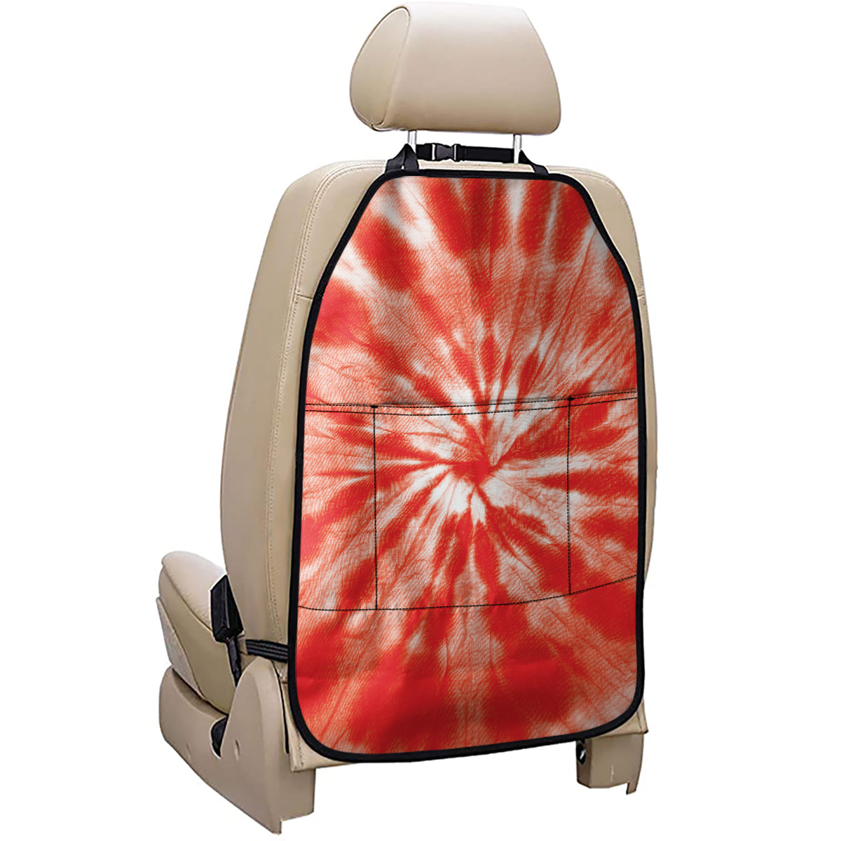 Orange Tie Dye Print Car Seat Organizers