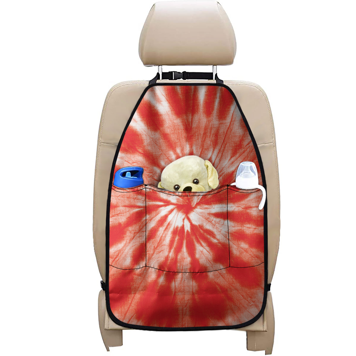 Orange Tie Dye Print Car Seat Organizers