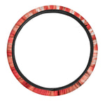 Orange Tie Dye Print Car Steering Wheel Cover