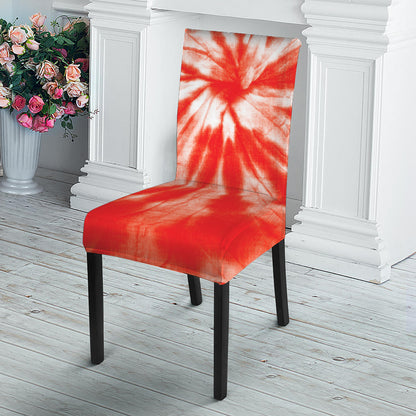 Orange Tie Dye Print Dining Chair Slipcover