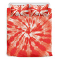 Orange Tie Dye Print Duvet Cover Bedding Set