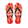 Orange Tie Dye Print Flip Flops