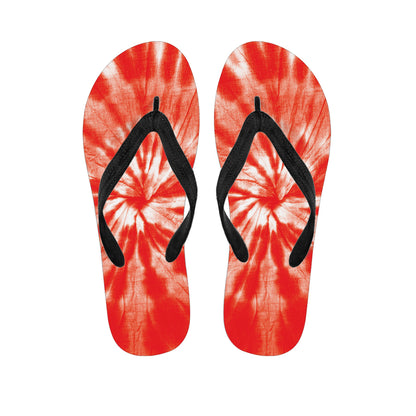 Orange Tie Dye Print Flip Flops