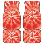 Orange Tie Dye Print Front and Back Car Floor Mats