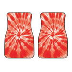Orange Tie Dye Print Front Car Floor Mats