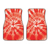 Orange Tie Dye Print Front Car Floor Mats