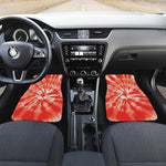 Orange Tie Dye Print Front Car Floor Mats