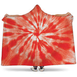 Orange Tie Dye Print Hooded Blanket