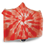 Orange Tie Dye Print Hooded Blanket