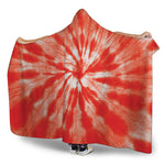 Orange Tie Dye Print Hooded Blanket