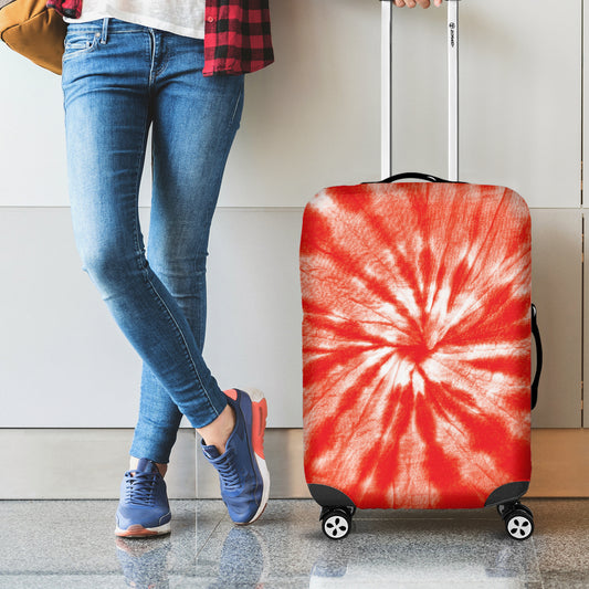 Orange Tie Dye Print Luggage Cover