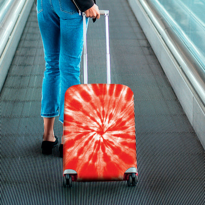 Orange Tie Dye Print Luggage Cover