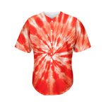 Orange Tie Dye Print Men's Baseball Jersey