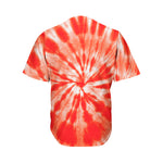 Orange Tie Dye Print Men's Baseball Jersey