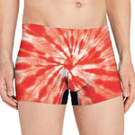 Orange Tie Dye Print Men's Boxer Briefs