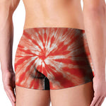 Orange Tie Dye Print Men's Boxer Briefs