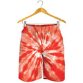 Orange Tie Dye Print Men's Shorts