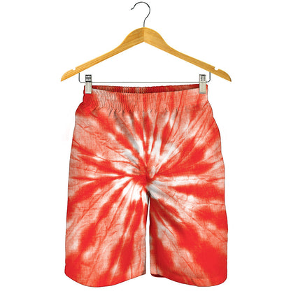 Orange Tie Dye Print Men's Shorts