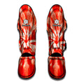 Orange Tie Dye Print Muay Thai Shin Guards