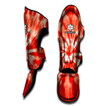 Orange Tie Dye Print Muay Thai Shin Guard