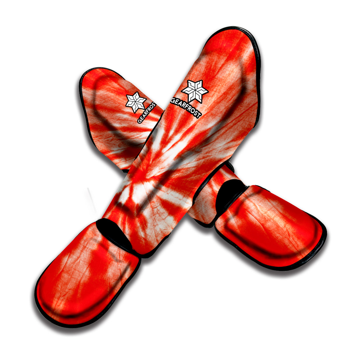 Orange Tie Dye Print Muay Thai Shin Guard