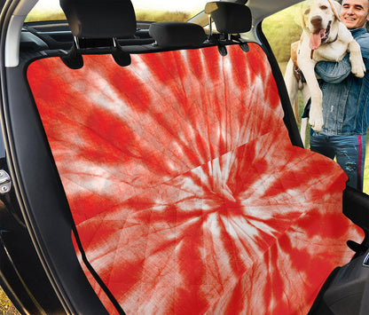 Orange Tie Dye Print Pet Car Back Seat Cover
